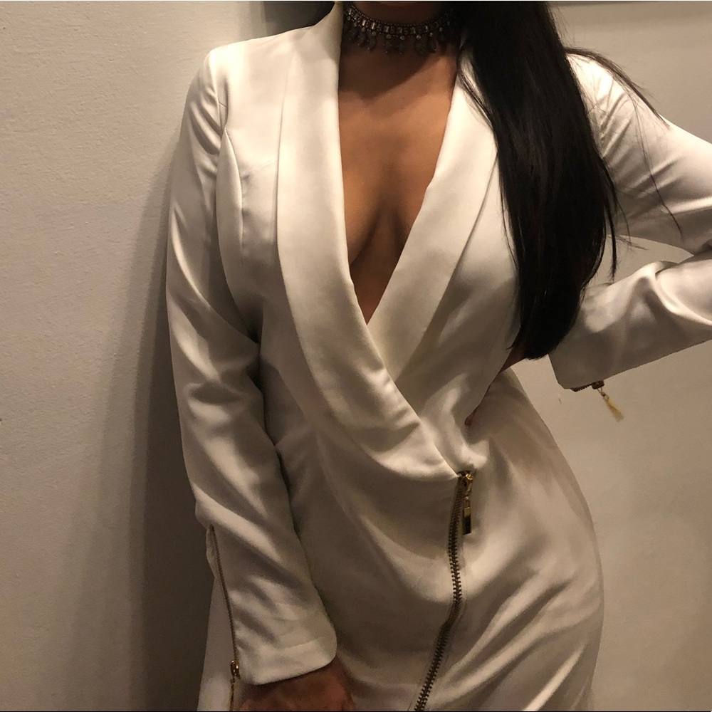 White blazer dress